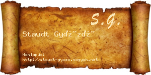 Staudt Győző névjegykártya